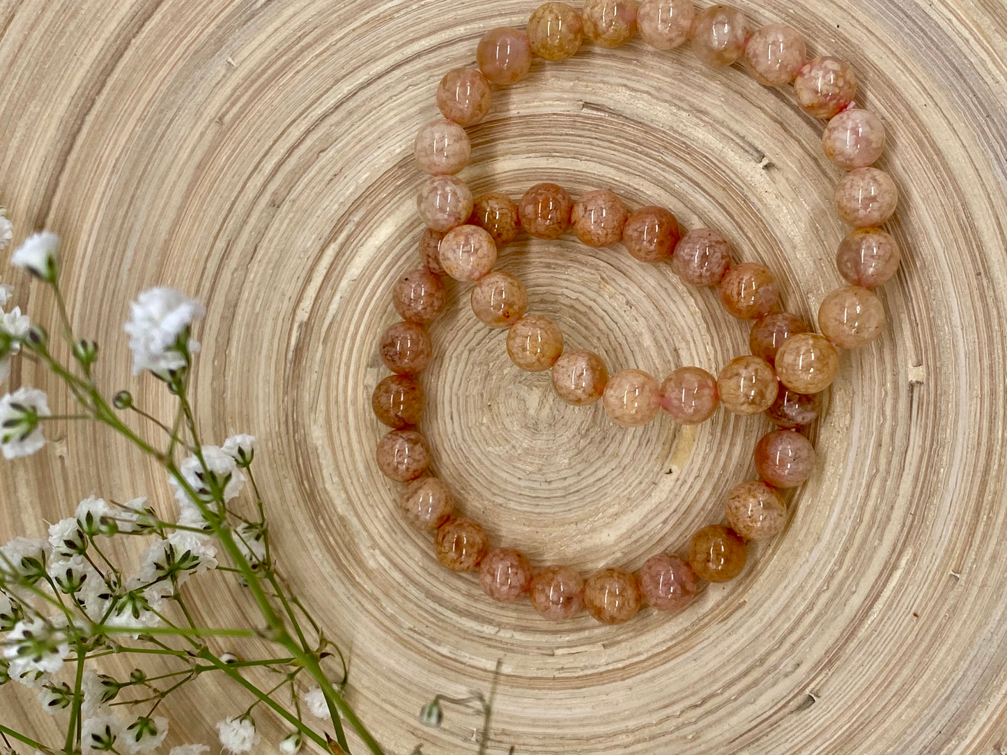 Kugelarmband Blumenachat