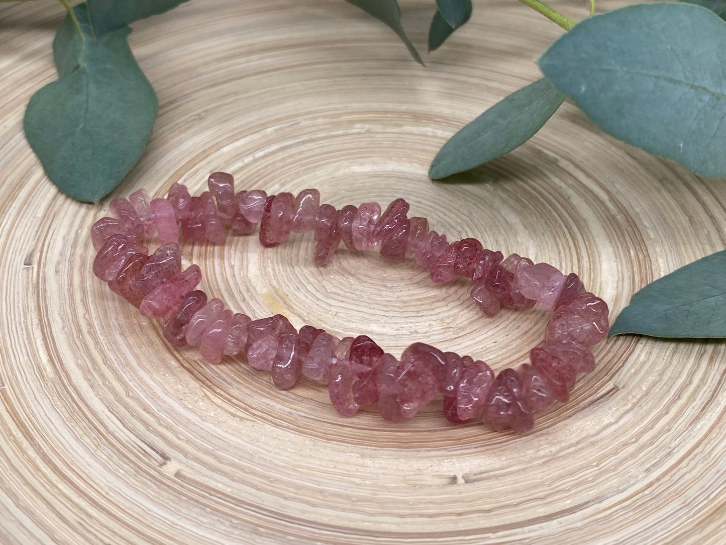 Splitterarmband Erdbeerquarz