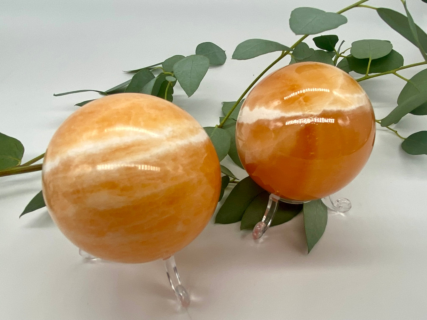 Orangen Calcit Kugel