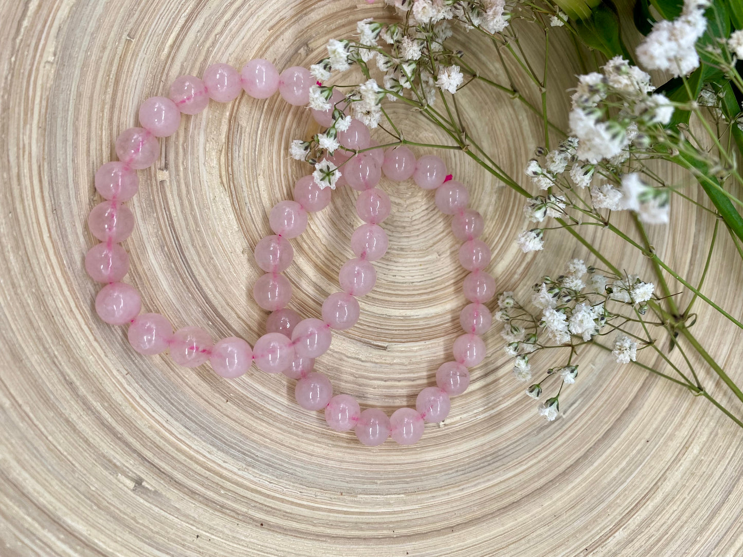 Kugelarmband Rosenquarz