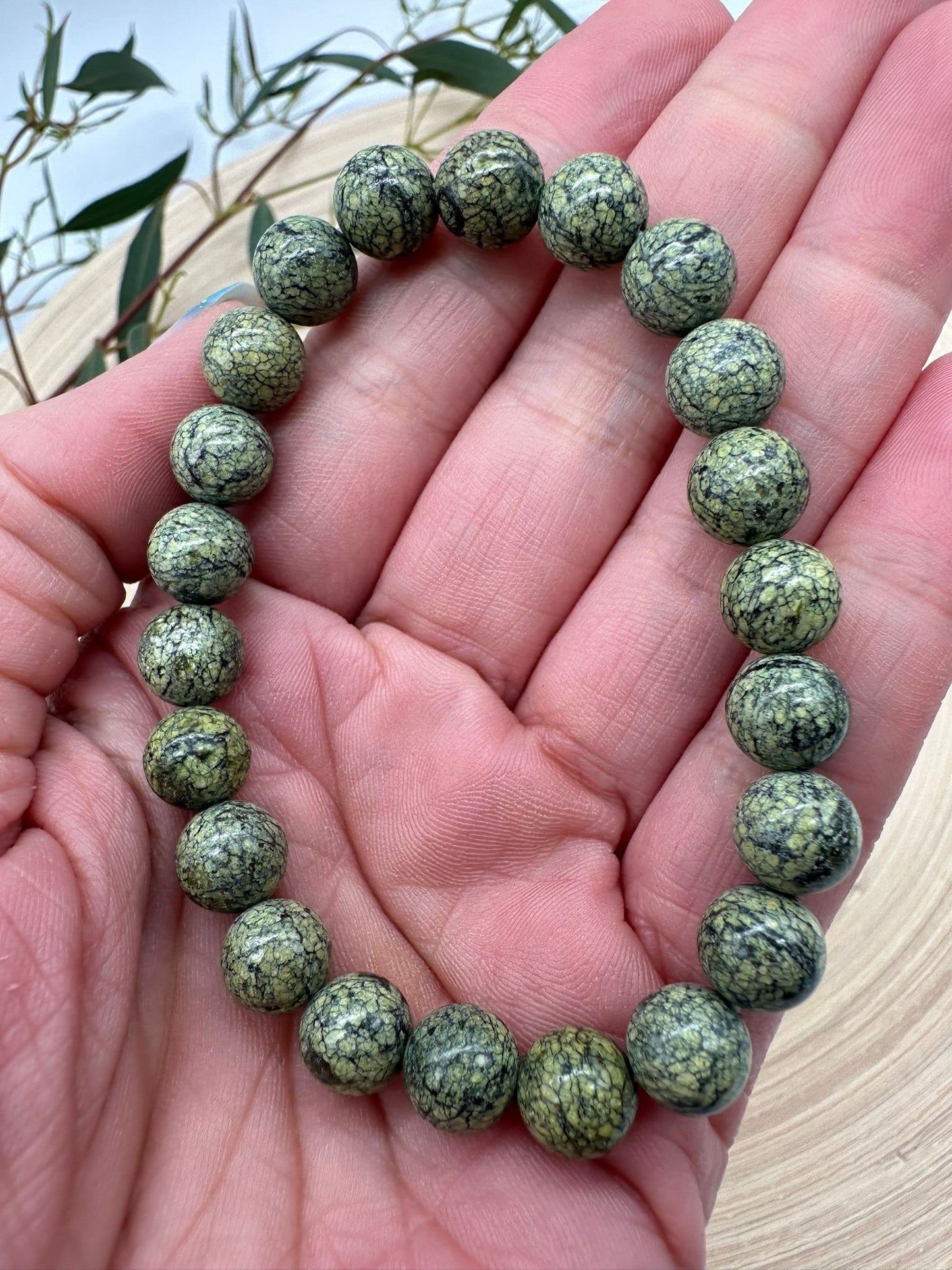 Kugelarmband Serpentin