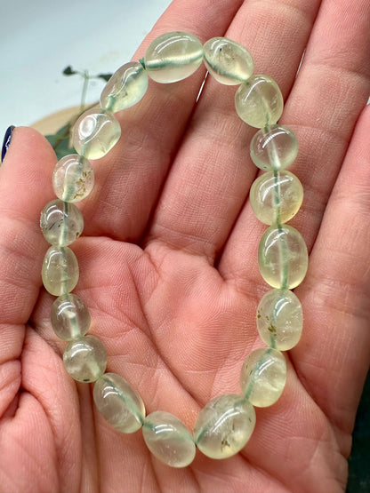 Kugelarmband Prehnit Nuggetarmband