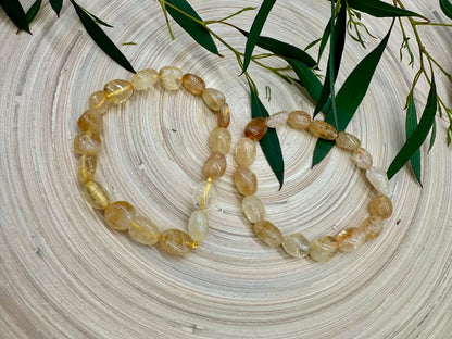 Kugelarmband Citrin Nuggetarmband