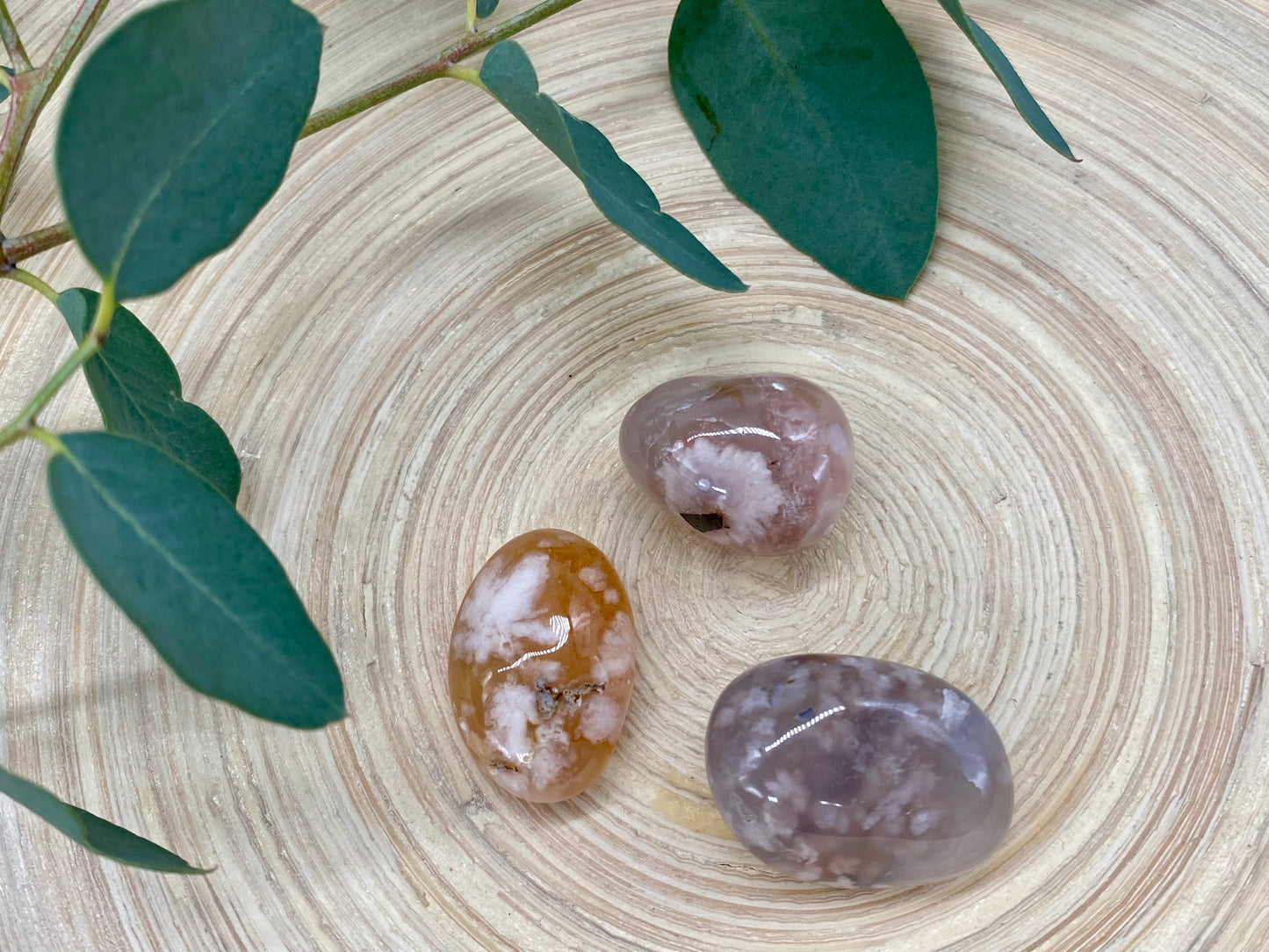 Blumenachat Trommelstein