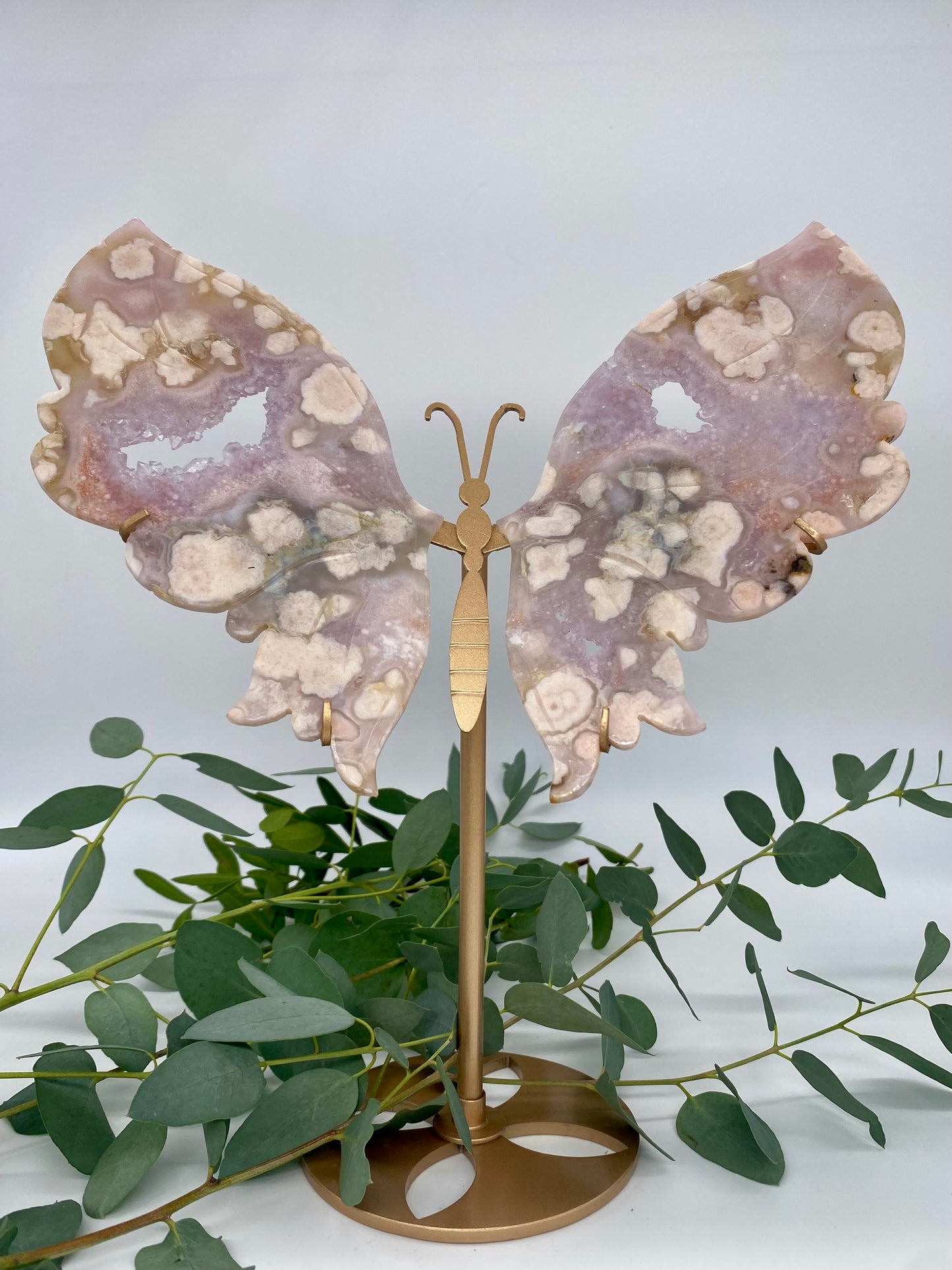 Großer Schmetterling Blumenachat & Amethyst