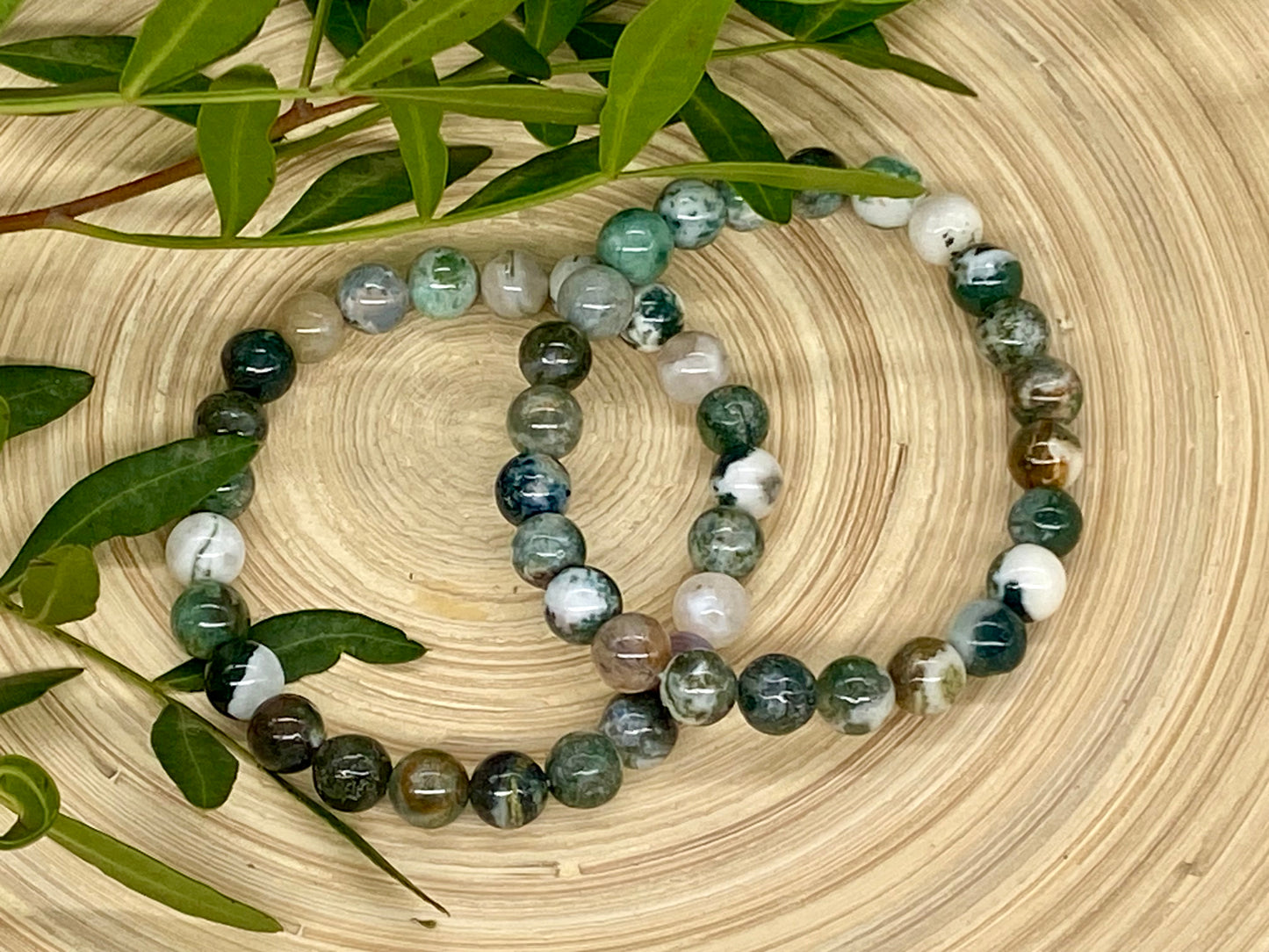 Kugelarmband Moosachat