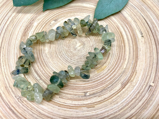 Splitterarmband Prehnit