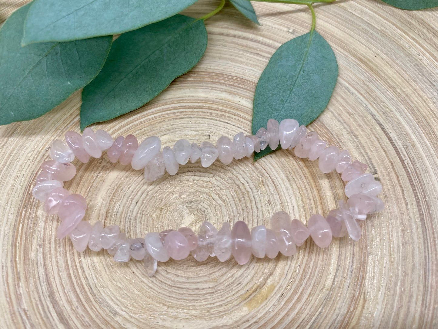 Splitterarmband Rosenquarz