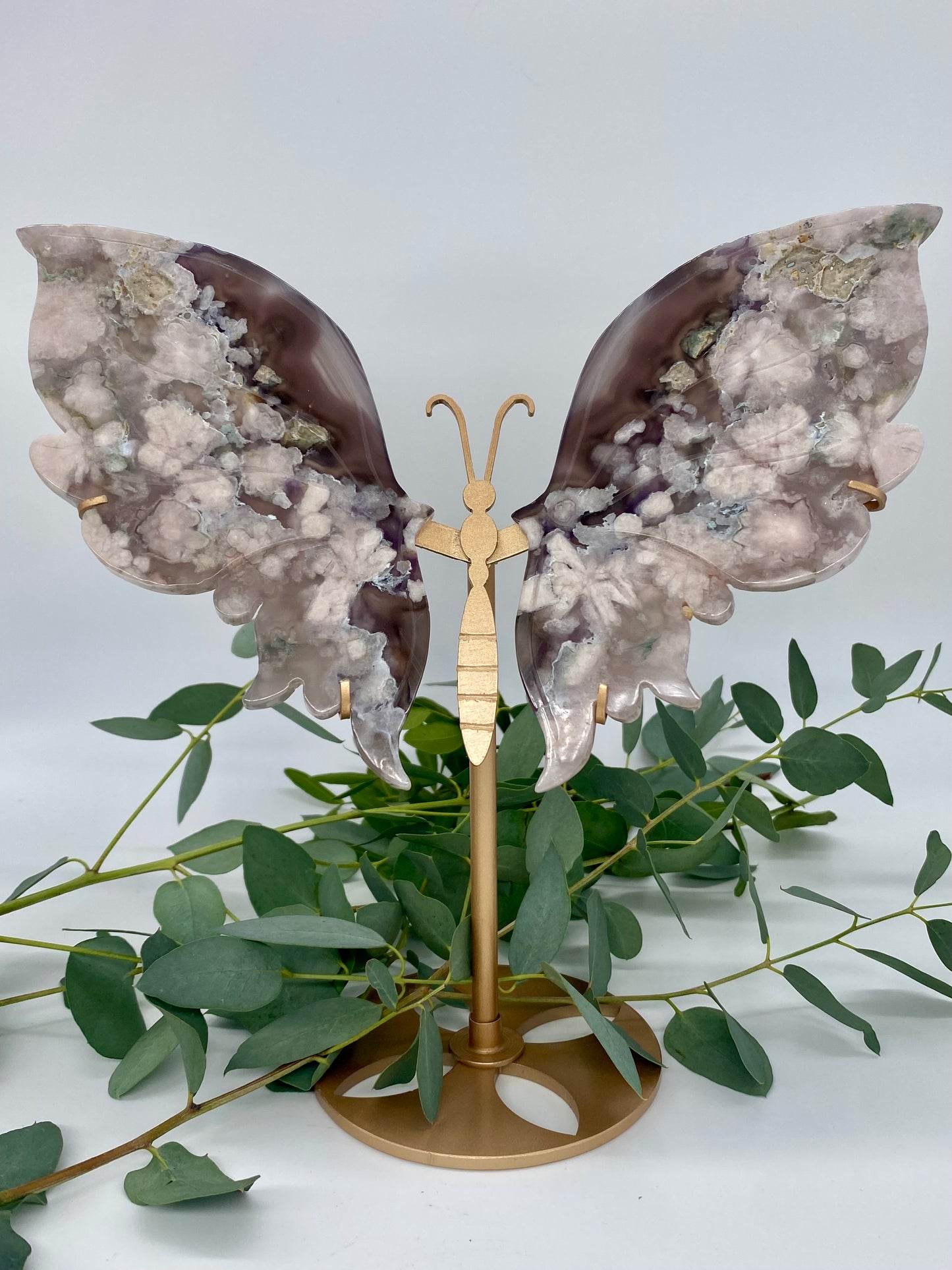 Großer Schmetterling schwarzer Blumenachat