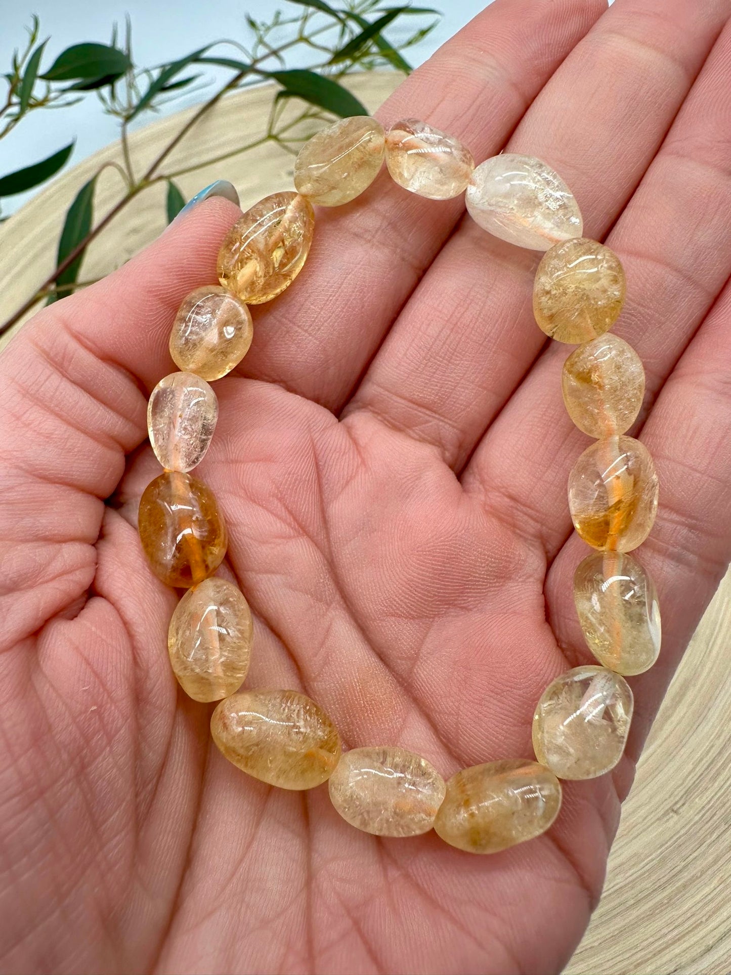 Kugelarmband Citrin Nuggetarmband