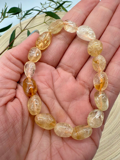 Kugelarmband Citrin Nuggetarmband